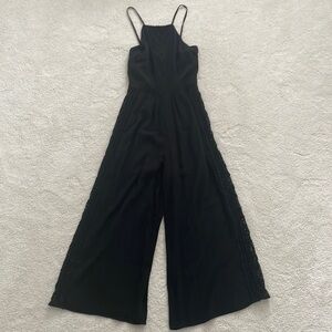 American Eagle black lace halter top jumpsuit